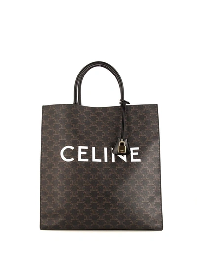 Pre-owned Celine 2020 Macadam Triomphe Shopper In 黑色
