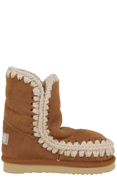 Shop Mou Kids Eskimo Boots In Beige