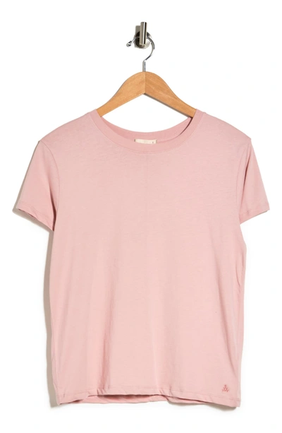 Shop Alternative Crew Neck Organic Cotton T-shirt In Rose Quartz