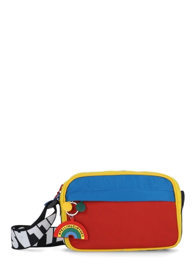 Shop Stella Mccartney Kids Colourblock Logo Shoulder Bag In Multi