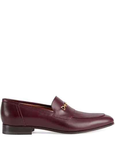 Shop Gucci Interlocking-g Horsebit-detail Loafers In Rot