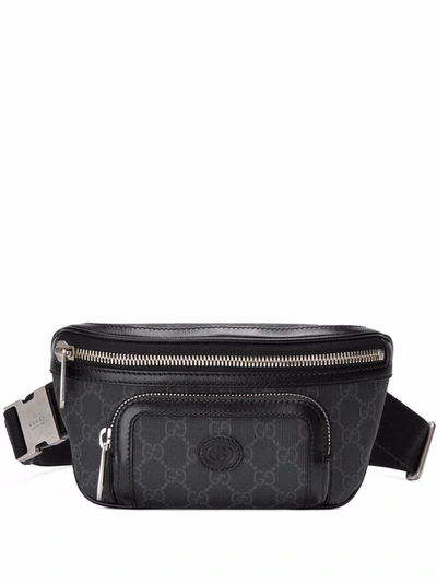 Shop Gucci Interlocking G Belt Bag In Schwarz