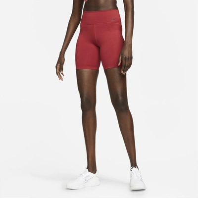 Shop Nike Women's One Mid-rise 7" Biker Shorts In Red