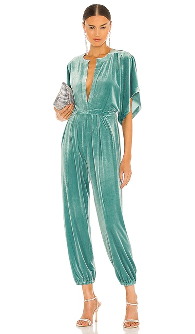 Norma Kamali Rectangle Jog Jumpsuit In 复古薄荷色