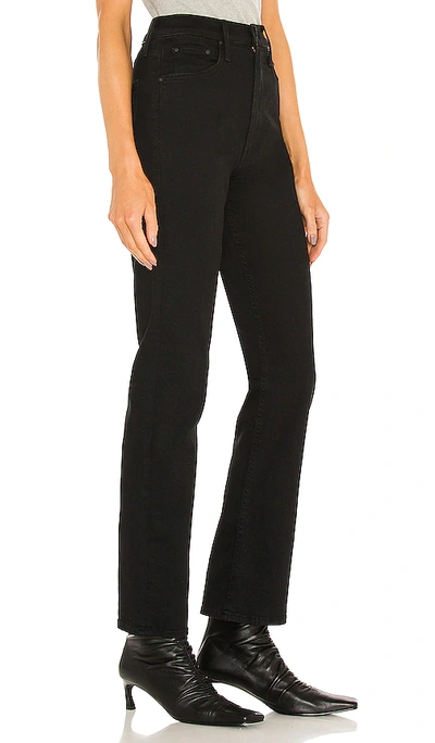 Mother The Tripper Sneak High-rise Straight-leg Jeans In Black