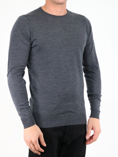 Shop John Smedley Gray  Merino Wool Sweater In Grey