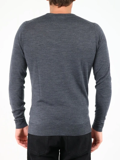Shop John Smedley Gray  Merino Wool Sweater In Grey