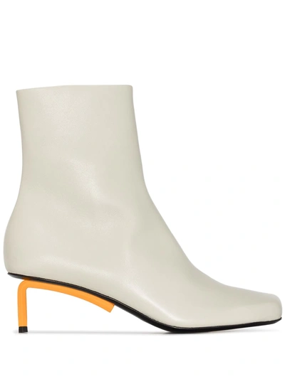 Shop Off-white Allen 55mm Leather Ankle Boots In Grey