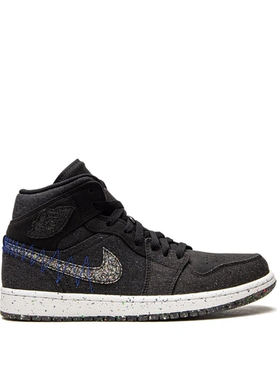 Shop Jordan 1 Mid "crater Black" Sneakers