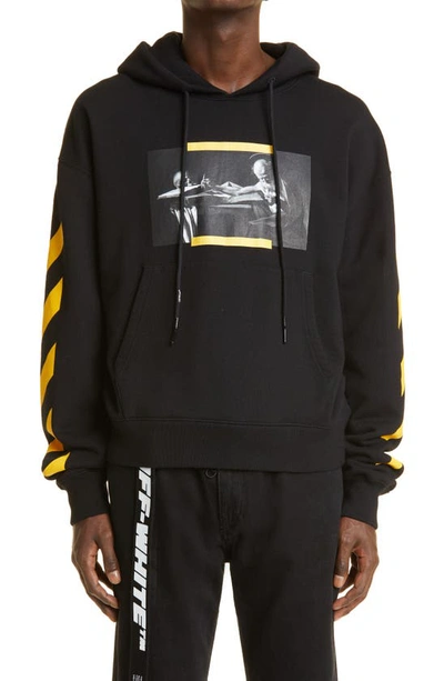 Shop Off-white Caravaggio Painting Graphic Hoodie In Black Multi