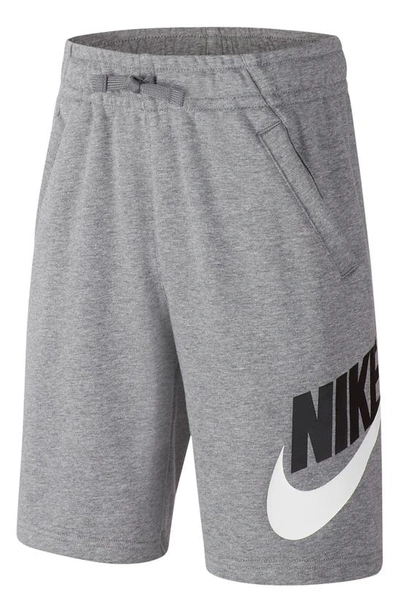 Shop Nike Kids' Sportswear Club Athletic Shorts In Carbon Heather/ Smoke Grey