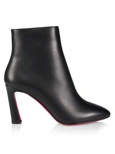 Shop Christian Louboutin Women's So Eleonor 85 Leather Ankle Boots In Black