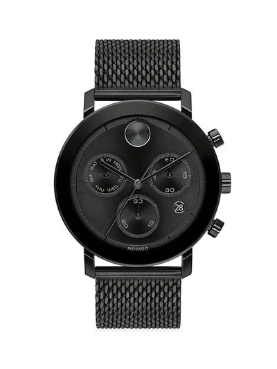 Shop Movado Men's Bold Evolution Stainless Steel Chronograph Watch In Black