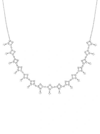 Shop Djula Women's Gypsy 18k White Gold & Diamond Lace Necklace