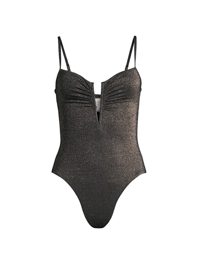 Shop L*space Women's Shimmer Roxanne One-piece Swimsuit In Black