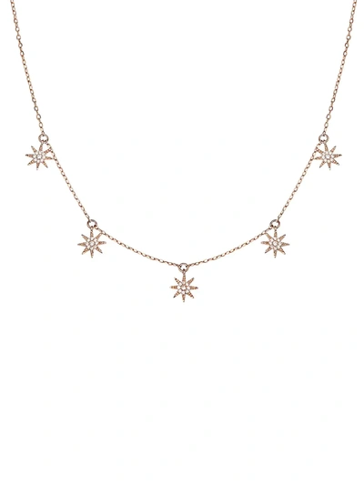 Shop Djula Women's Soleil 18k Rose Gold & Diamond Necklace In Pink Gold