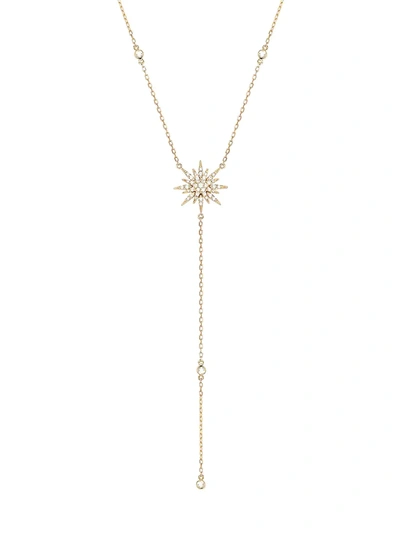 Shop Djula Women's Soleil 18k Yellow Gold & Diamond Sun Y Necklace