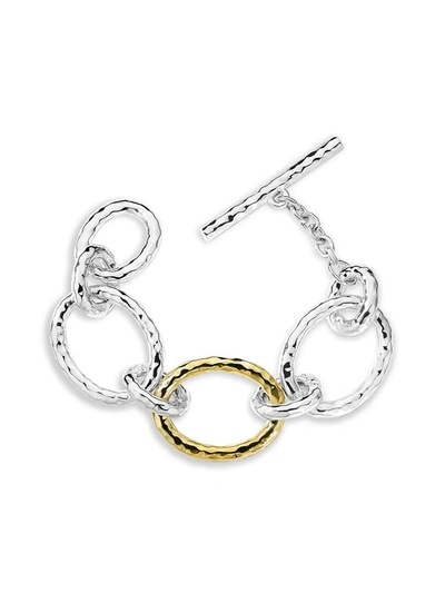 Shop Ippolita Women's Chimera Sterling Silver & 18k Gold Classico Large Link Toggle Bracelet