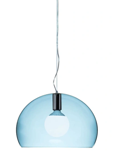Shop Kartell Fl/y Small Bubble Pendant Lamp In Light Blue
