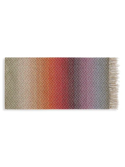 Shop Missoni Pascal Wool Throw In Multi Red