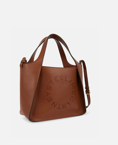 Shop Stella Mccartney Stella Logo Crossbody Bag In Cinnamon
