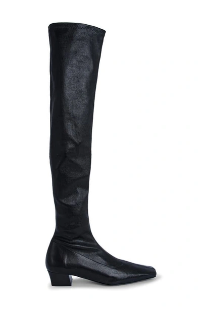 Shop By Far Collette Block Heel Tall Boot In Black