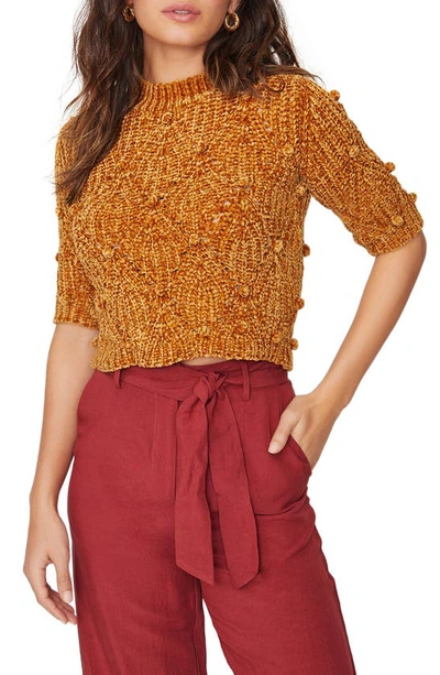 Shop Lost + Wander Golden Child Crop Sweater In Mustard