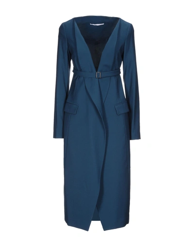 Shop Maison Laviniaturra Overcoats In Dark Blue