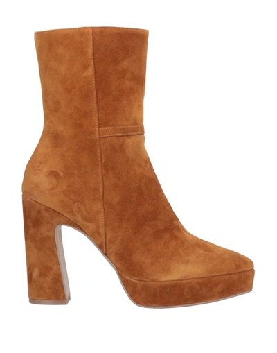Shop Bruno Premi Woman Ankle Boots Camel Size 7 Soft Leather