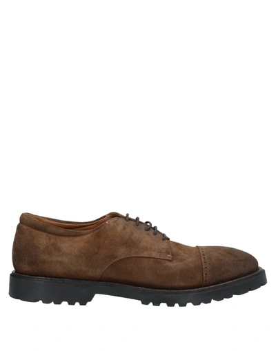 Shop Eleventy Man Lace-up Shoes Brown Size 9 Soft Leather