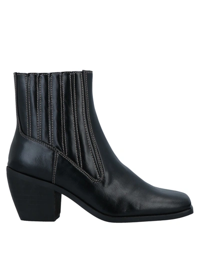 Shop Vanessa Wu Ankle Boots In Black