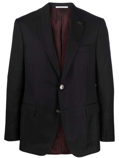 Shop Pal Zileri Fitted Single-breasted Blazer In Black