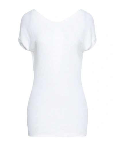 Shop Peserico Woman Sweater White Size 6 Viscose, Polyamide