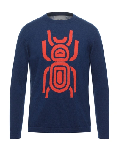Shop Frankie Morello Man Sweater Blue Size L Merino Wool, Cashmere