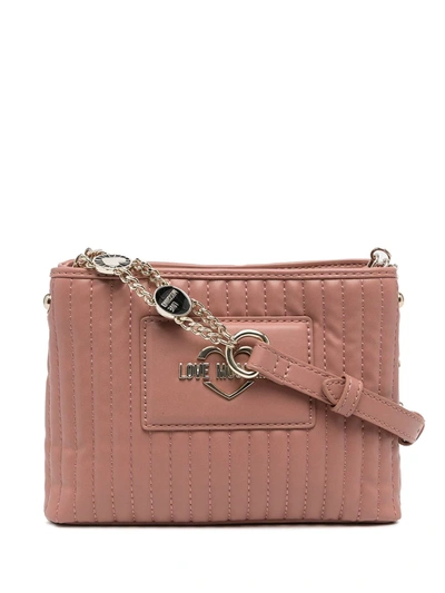 Shop Love Moschino Fashion Quilted Crossbody Bag In Pink