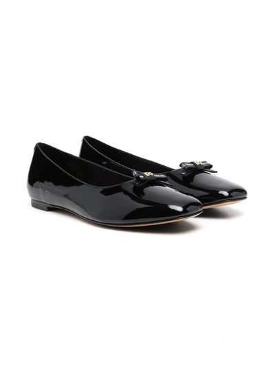 Shop Dolce & Gabbana Bow-detail Ballerina Shoes In Black