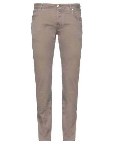 Shop Jacob Cohёn Pants In Dove Grey