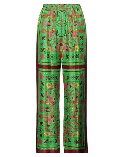 Shop Tory Burch Woman Pants Green Size 6 Silk