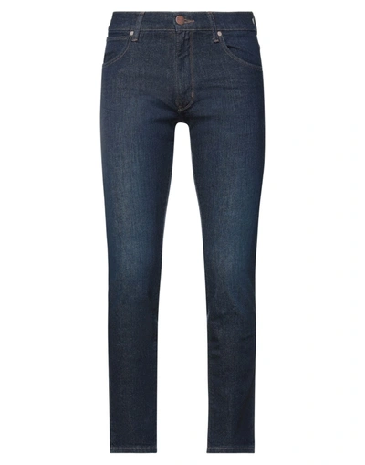 Shop Wrangler Man Jeans Blue Size 30w-32l Cotton, Elastane