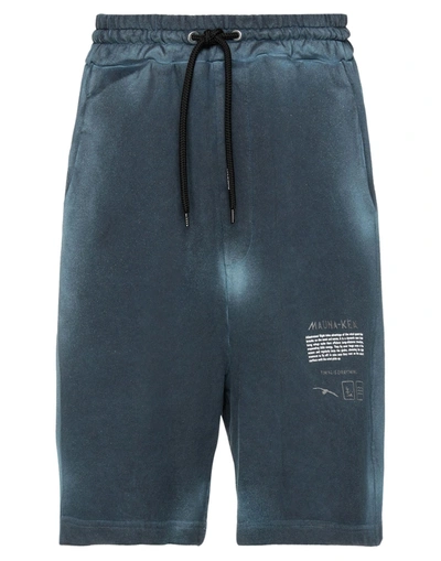 Shop Mauna Kea Man Shorts & Bermuda Shorts Slate Blue Size S Cotton