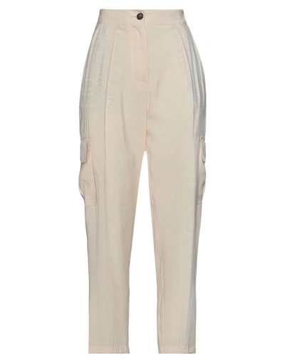 Shop Atos Lombardini Woman Pants Ivory Size 2 Viscose, Polyester In White