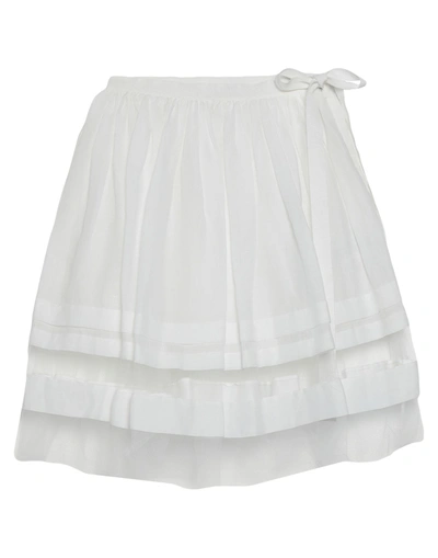 Shop Ermanno Scervino Woman Midi Skirt White Size 6 Ramie, Polyamide