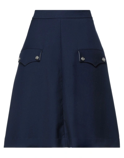 Shop Calvin Klein 205w39nyc Midi Skirts In Dark Blue