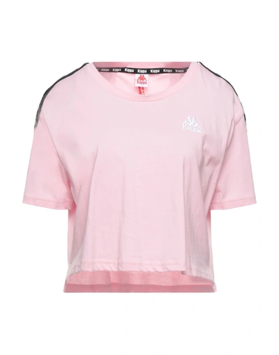 Shop Kappa Woman T-shirt Pink Size L Cotton