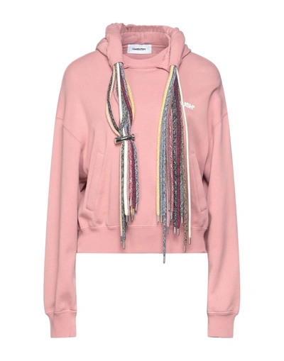 Shop Ambush Woman Sweatshirt Pastel Pink Size Xs Cotton, Polyester