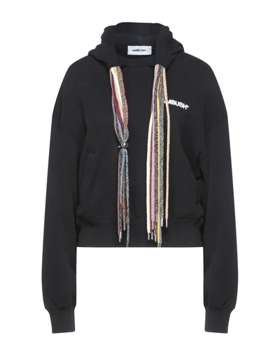 Shop Ambush Woman Sweatshirt Black Size Xxs Cotton, Polyester