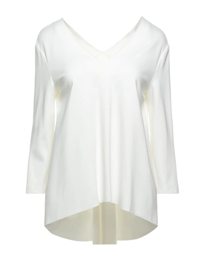 Shop Imperial Woman T-shirt Ivory Size Xs Viscose, Polyamide, Elastane