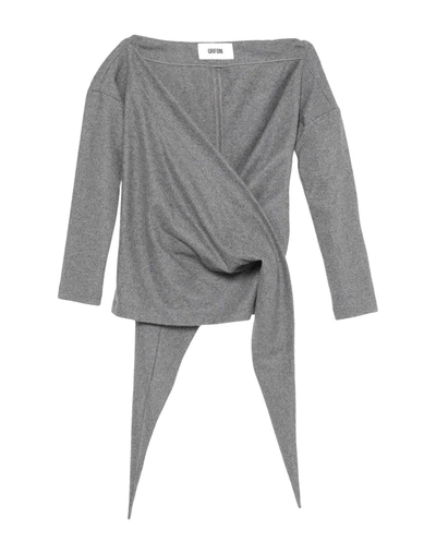 Shop Mauro Grifoni Grifoni Woman T-shirt Lead Size 12 Wool, Polyamide In Grey