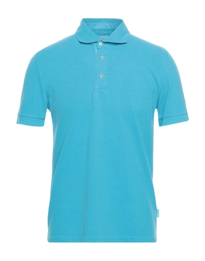 Shop Ballantyne Polo Shirts In Azure