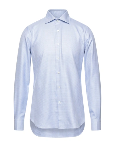 Shop Alessandro Gherardi Shirts In Sky Blue